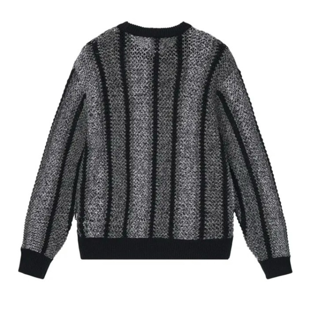 Stussy Baja Loose Gauge Sweater 'Black' Size XL - Picture 2 of 9